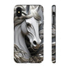 Silver Metal Horse Tough iPhone Case, Compatible with many of iPhone Models. Please See our iPhone model selection list.