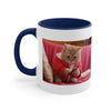 Cat is busy on the phone Mug , coffee mug, Tea mug.