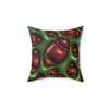 3D Inflated Rugby Ball Throw Pillow.