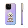Bichon Frise Giving Heart Tough iPhone Case. Dog Lover Phone Case. Compatible with many of iPhone Models. Please See our iPhone model selection list.