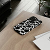 Cow Print Black and White Tough iPhone Case. Compatible with many of iPhone Models. Please See our iPhone model selection list.