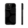 Line Art with Black Background Tough iPhone Case, Compatible with many of iPhone Models. Please See our iPhone model selection list.