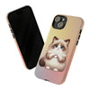 Ragdoll Cat Giving Heart Tough iPhone Case. Cat Lover Phone Case. Compatible with many of iPhone Models. Please See our iPhone model selection list.
