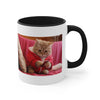Cat is busy on the phone Mug , coffee mug, Tea mug.