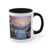 3D Embroidered Winter Landscape Mug, Coffee Mug, Tea Mug. 3D Landscape Mug.