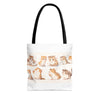 Cute kittens tote bag, library bag for kids.