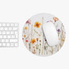 Dried Pressed Wildflower Round Mouse Pad.