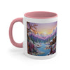 3D Embroidered Winter Landscape Mug, Coffee Mug, Tea Mug. 3D Landscape Mug.