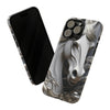 Silver Metal Horse Tough iPhone Case, Compatible with many of iPhone Models. Please See our iPhone model selection list.