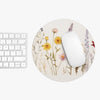 Dried Pressed Wildflower Round Mouse Pad.
