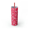 3D Inflated Pink Cheetah Tumbler. Come with Straw, 20oz. Stainless Steel. Double Wall Insulation.