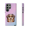 Australian Shepherd Sad Face Tough Phone Case For Samsung. Samsung Case. Dog Lover Phone Case. Compatible with many of Samsung Models. Please See our Samsung model selection list.