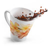 Plumeria Latte Mug, floral latte mug, Cappuccino Mug.