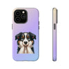 Border Collie Sad Face Tough iPhone Case. Dog Lover Phone Case. Compatible with many of iPhone Models. Please See our iPhone model selection list.