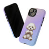 Bichon Frise Giving Heart Tough iPhone Case. Dog Lover Phone Case. Compatible with many of iPhone Models. Please See our iPhone model selection list.