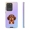 Dachshund Sad Face Tough Phone Case For Samsung. Samsung Case. Dog Lover Phone Case. Compatible with many of Samsung Models. Please See our Samsung model selection list.