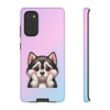 Siberian Husky Sad Face Tough Phone Case For Samsung. Samsung Case. Dog Lover Phone Case. Compatible with many of Samsung Models. Please See our Samsung model selection list.
