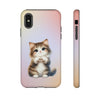 Norwegian Forest Cat Giving Heart Tough iPhone Case. Cat Lover Phone Case. Compatible with many of iPhone Models. Please See our iPhone model selection list.