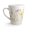 Pressed Wildflower Latte Mug, floral latte mug, Cappuccino Mug.