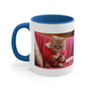 Cat is busy on the phone Mug , coffee mug, Tea mug.