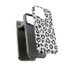 Leopard Heart Print Black and White Tough iPhone Case, Compatible with many of iPhone Models. Please See our iPhone model selection list.