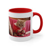 Cat is busy on the phone Mug , coffee mug, Tea mug.