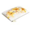 Plumeria flower cosmetic bag, accessory pouch.