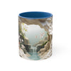 3D Winding river in the forest Mug , coffee mug, Tea mug.