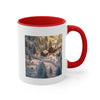 Miniature, cute mini Winter village coffee mug, tea mug.