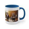Cats are waiting for school bus Mug, coffee mug, Tea mug.