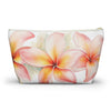 Plumeria Cosmetic Bag, Accessory Pouch.