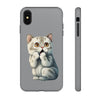 Cute Surprise Cat Tough iPhone Case, gift for Cat lover.Compatible with many of iPhone Models. Please See our iPhone model selection list.