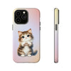 Norwegian Forest Cat Giving Heart Tough iPhone Case. Cat Lover Phone Case. Compatible with many of iPhone Models. Please See our iPhone model selection list.