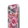 Pink Floral Embroidery Flexi iPhone Cases. Soft iPhone case. Compatible with many of iPhone Models. Please See our iPhone model selection list.