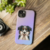 Border Collie Sad Face Tough iPhone Case. Dog Lover Phone Case. Compatible with many of iPhone Models. Please See our iPhone model selection list.