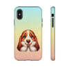 Basset Hound Sad Face Tough iPhone Case. Dog Lover Phone Case. Compatible with many of iPhone Models. Please See our iPhone model selection list.