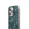 Dragonfly and Floral Patterns Dark Green Background Flexi iPhone Cases. Soft iPhone case. Compatible with many of iPhone Models. Please See our iPhone model selection list.