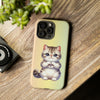 Exotic Shorthair Cat Giving Heart Tough iPhone Case. Cat Lover Phone Case. Compatible with many of iPhone Models. Please See our iPhone model selection list.