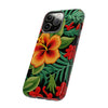 Tropical Flower Embroidery Tough iPhone Case. Compatible with many of iPhone Models. Please See our iPhone model selection list.