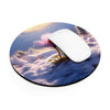 Little Flower Born in the Snow Round Mouse Pad.