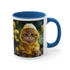 Cute little kitten wearing raincoat, coffee mug, Tea mug.