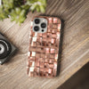 Luxury Rose Gold Blocks Flexi iPhone Cases. Soft iPhone case. Compatible with many of iPhone Models. Please See our iPhone model selection list.