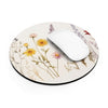 Dried Pressed Wildflower Round Mouse Pad.