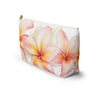 Plumeria Cosmetic Bag, Accessory Pouch.