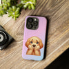 Golden Retriever Sad Face Tough iPhone Case. Dog Lover Phone Case. Compatible with many of iPhone Models. Please See our iPhone model selection list.