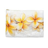 Plumeria flower cosmetic bag, accessory pouch.