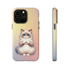 Birman Cat Giving Heart Tough iPhone Case. Cat Lover Phone Case. Compatible with many of iPhone Models. Please See our iPhone model selection list.