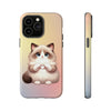 Ragdoll Cat Giving Heart Tough iPhone Case. Cat Lover Phone Case. Compatible with many of iPhone Models. Please See our iPhone model selection list.