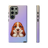 Basset Hound Sad Face Tough Phone Case For Samsung. Samsung Case. Dog Lover Phone Case. Compatible with many of Samsung Models. Please See our Samsung model selection list.