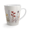 Pressed Wildflower Latte Mug, floral latte mug, Cappuccino Mug.